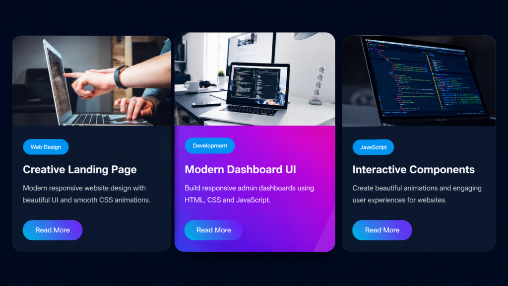 Animated Cards with HTML