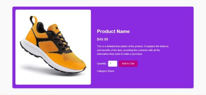 Simple Product Page