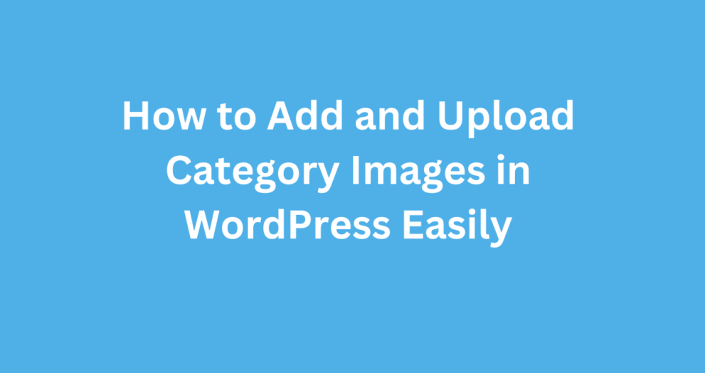 Upload Category Images