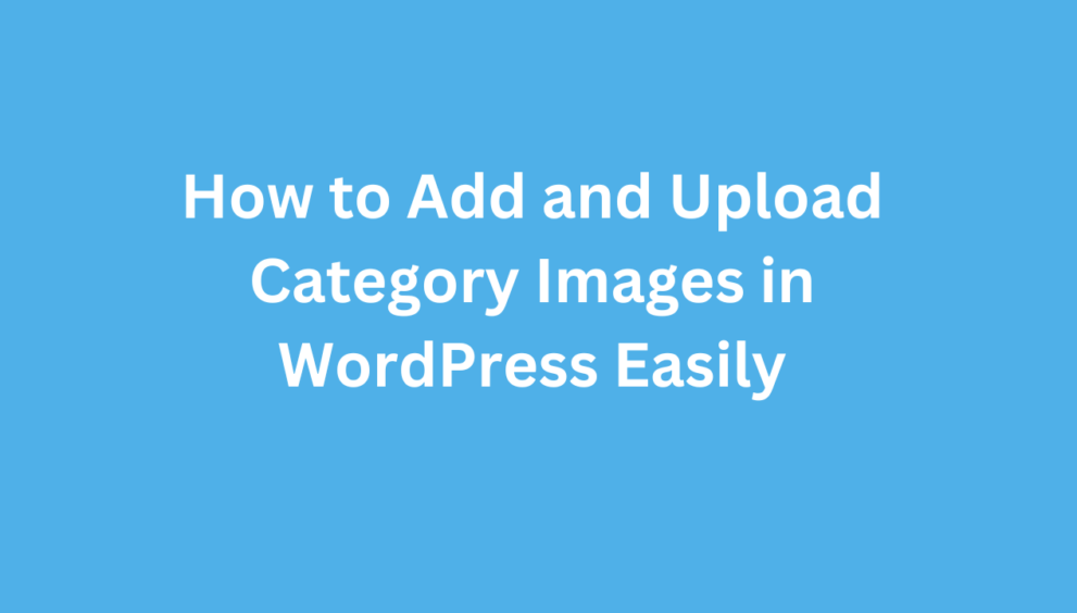 Upload Category Images