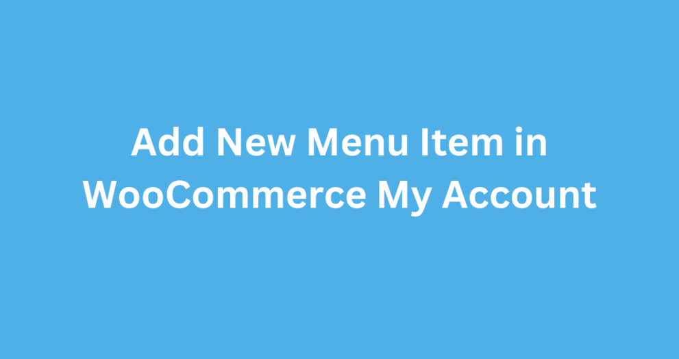 WooCommerce My Account