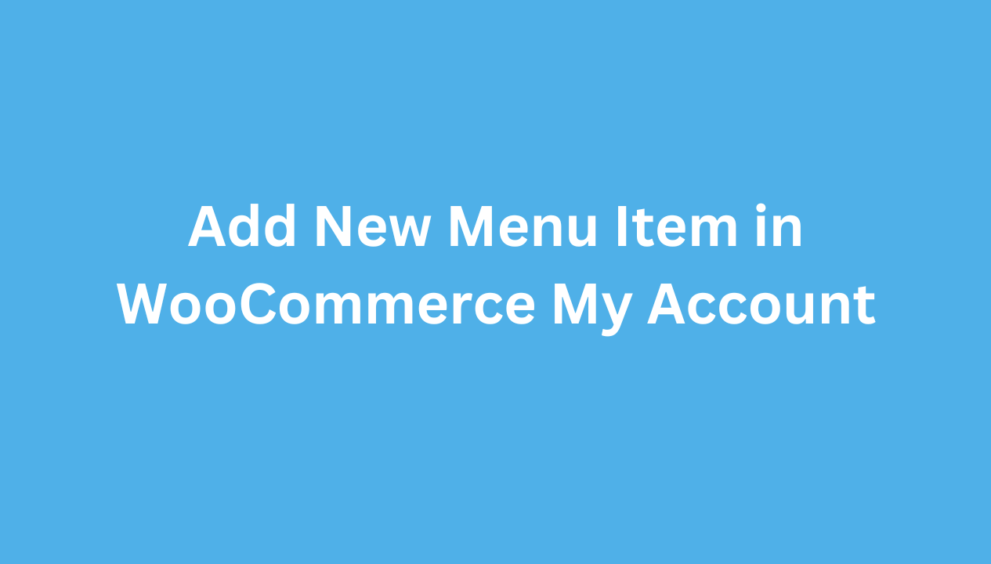 WooCommerce My Account