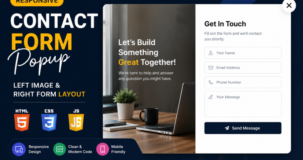 Responsive Contact Form Popup