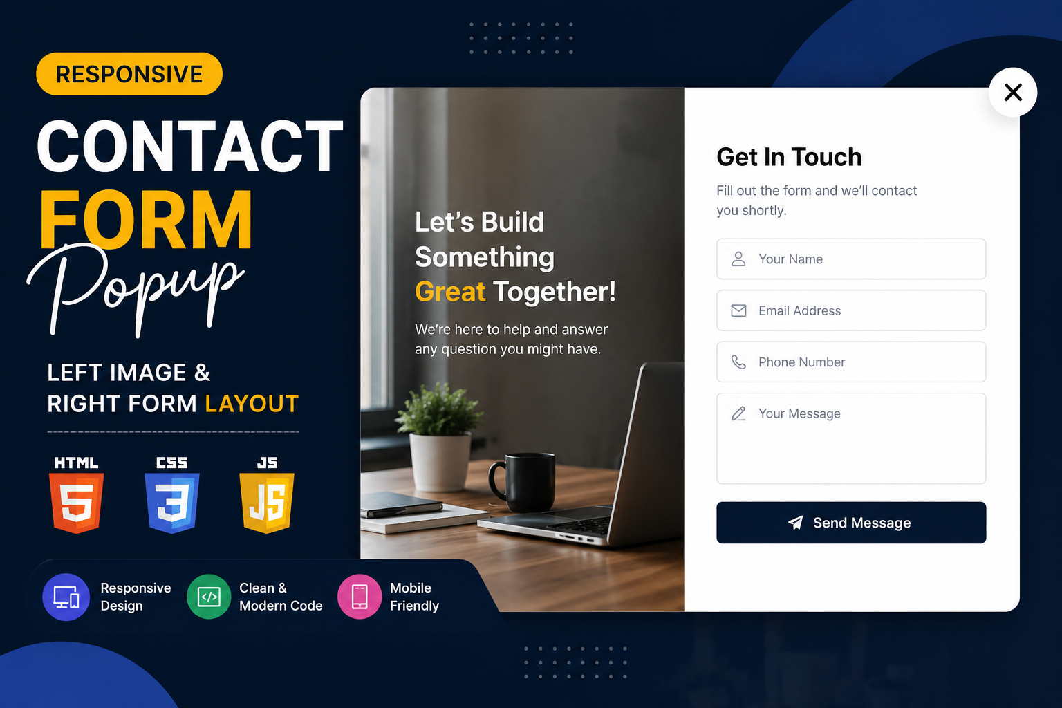 Responsive Contact Form Popup