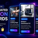 How to Create Animated Neon Cards with HTML CSS (UI/UX Design)