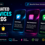 Animated Services Cards Using HTML & CSS