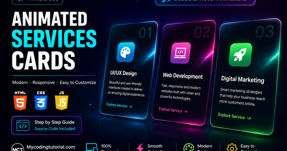 Animated Services Cards