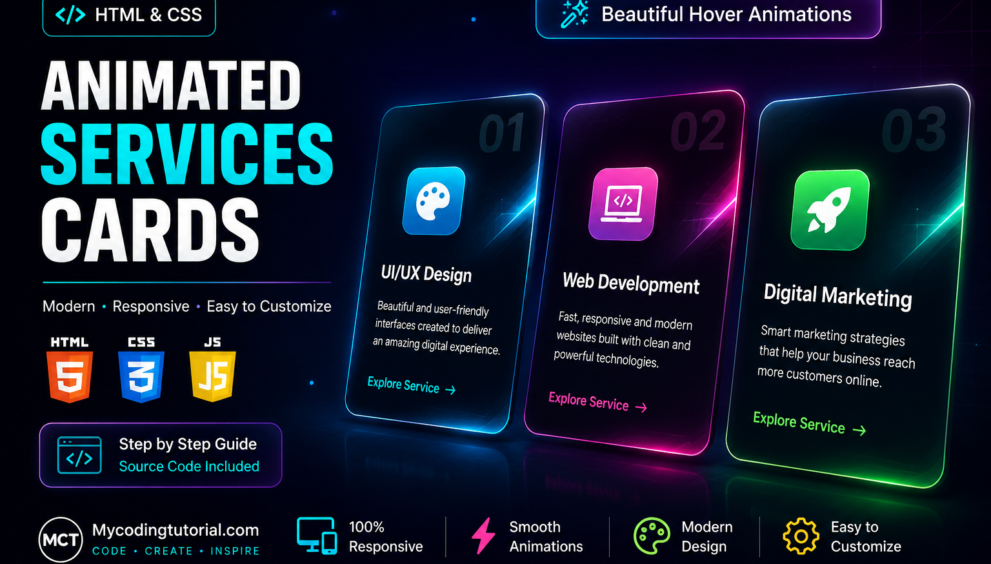 Animated Services Cards